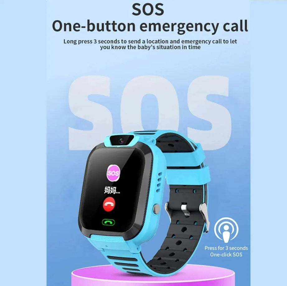 SOS Call LBS Tracker 2G Card-inserting Camera Children Waterproof Watch