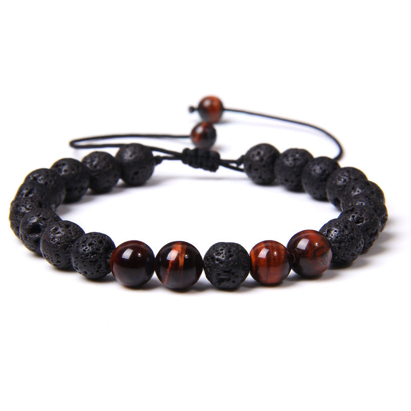 Natural Tiger Eye Stone Essential Oil Bracelet Women's Adjustable - MiDu Store