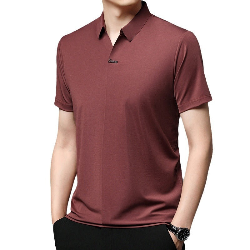 Casual T-shirt Solid Color Simple Comfortable Shirt