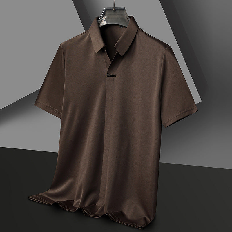 Casual T-shirt Solid Color Simple Comfortable Shirt