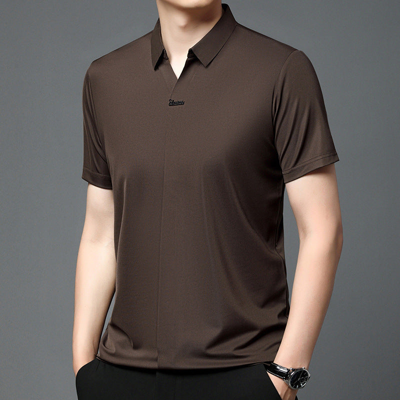 Casual T-shirt Solid Color Simple Comfortable Shirt